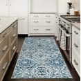 thumbnail image 5 of ReaLife Rugs Machine Washable Printed Mosaic Blue Eco-friendly Recycled Fiber Area Runner Rug (2'6" x 8'), 5 of 10