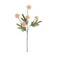 thumbnail image 2 of Artificial Pompon Mum Flowers - 20" Small Mini Champagne 5 Heads Chrysanthemum Ball with Stems for DIY Wedding Bouquets, Centerpieces & Home Table Decor, By Preplabs, 2 of 5