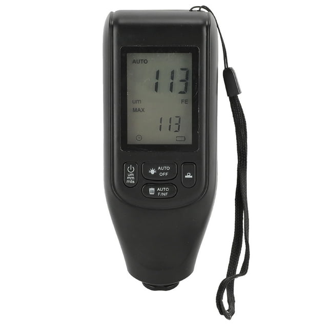 Digital Coating Thickness Gauge, 0-2000um 3 Units Auto Detection Paint Coating Thickness Gauge, Professional FE NFE Coating Thickness Tester for Industrial, Auto Power Off