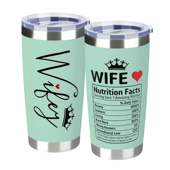 【Wife swig Tumbler】Gifts for Wife from Husband - Wife Gifts - Wedding Anniversary for Women, Birthday Gift Ideas, Mothers Day, Christmas Gift for Her - Romantic Love Cup for Her - 20 Oz  Tumbler