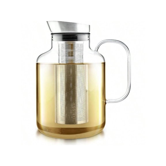 ExtraLarge MultiBrew Borosilicate Glass Teapot Kettle Pitcher Steep And Serve Hot Tea Iced Tea Cold Brew Tea And Fruit Infused Water Legacy Tea Maker 51 OZ Or 85 OZ