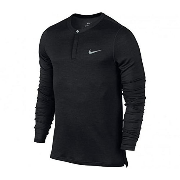 Nike Men's Long-Sleeve Wool Henley (Large, Black) - Walmart.com