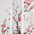 thumbnail image 3 of Oriental Furniture 6 Ft Tall Flower Blossom Room Divider, White color, 6 panel, 3 of 3