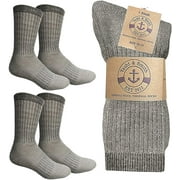 SOCKS'NBULK 4 Pairs Merino Wool Socks for Men, Thermal, Warm Sock Hiking Winter, Bulk Pack