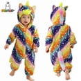 thumbnail image 2 of Peleles de dinosaurio MICHLEY para bebé, ropa de franela con capucha de invierno para niños pequeños, monos, mono, disfraz para niños, Halloween, 2 of 5