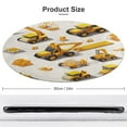 thumbnail image 2 of Excavator Construction Vehicle Truck Soft Bedroom Round Area Rug, Washable Cute Nursery Circle Throw Mat, Non-Slip Contemporary Small Low Pile Floor Carpet for Dorm Bedside, 2 of 7