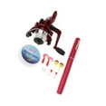 thumbnail image 3 of braveheart Mini Portable Pocket Fish Pen Shape Fishing Reel Rod Aluminum Alloy Gold Red, 3 of 6