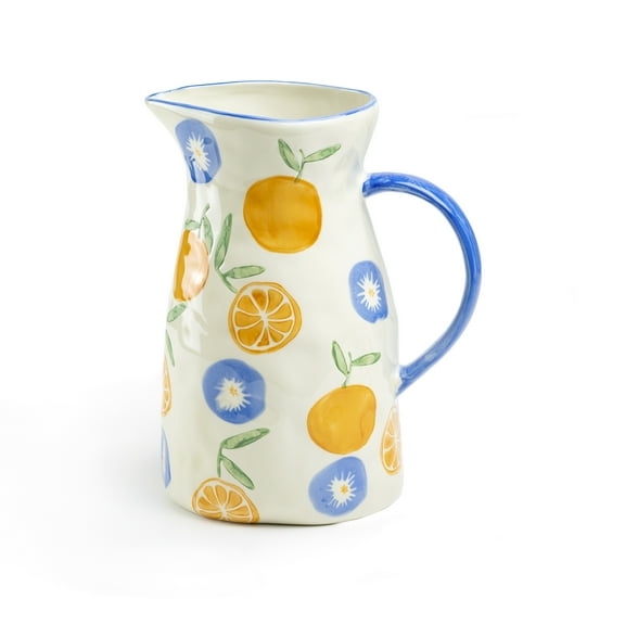 Potter's Studio Orange Bloom Pitcher 1.9qt Grace Teaware