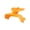 Orange, variant on Flight Tail Wing, Aerodynamic Stabilizer for Increased Speed, -Light 5.4g Clip-on Drone Accessory, Quick Install Rear Fin for FPV Racing & Dynamic Flight
