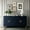 Navy Blue, variant on Gray 4 Door Wooden Server | Ideal for Entryway, Keeps Items Accessible | High - quality MDF, Durable and Strong | Simple Assembly Process