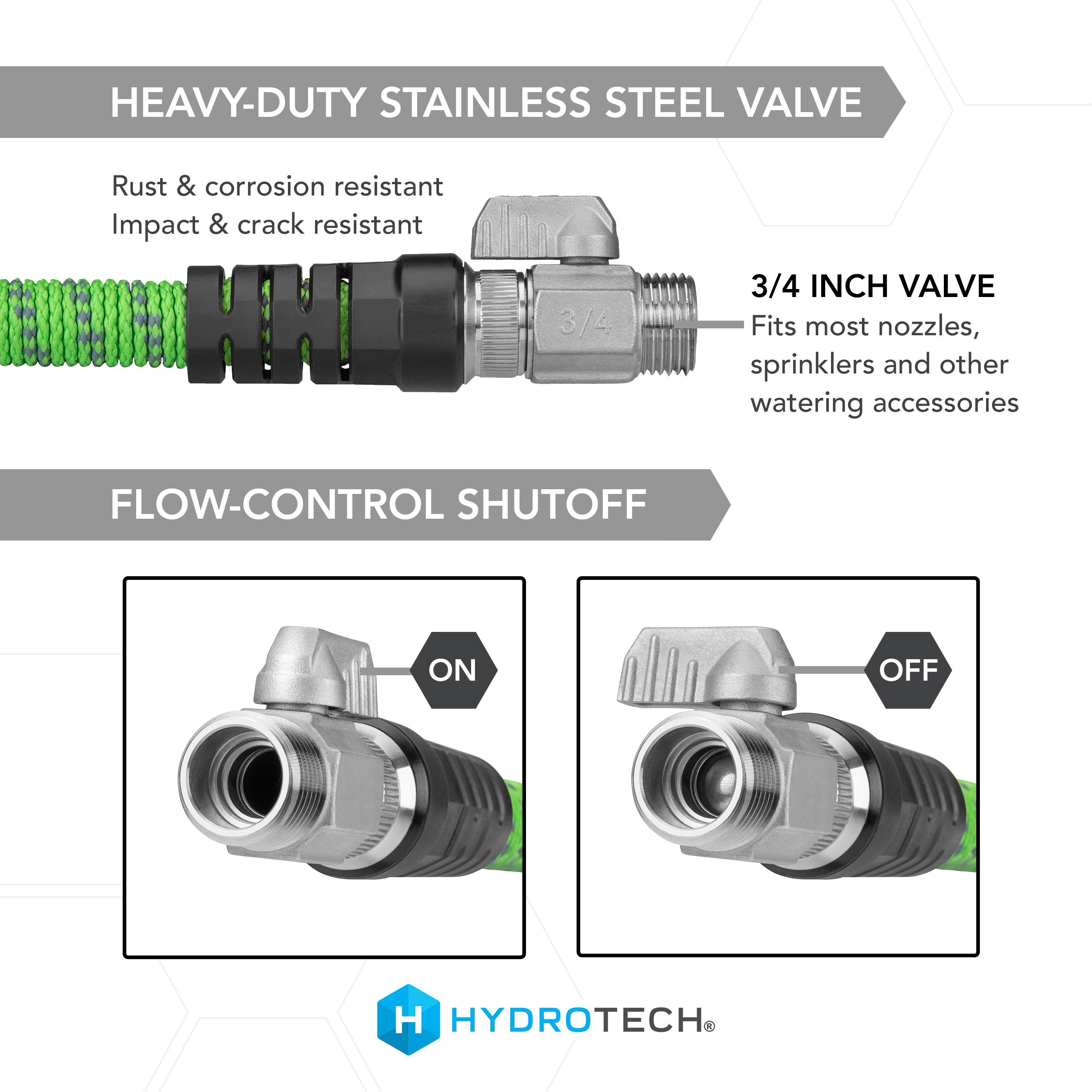 HydroTech Pro Series 50 ft Expandable Garden Hose, 3/4 in photo 4