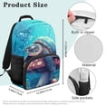 thumbnail image 7 of Jeiento 4-Piece School Backpack and Lunch Box Set for Kids Boys Girls 17 Inch Cute Turtle Backpack with Pencil Case Bookmark Padded Straps Bookbag for Back to School, 7 of 7