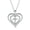 Double Heart with Cross, variant on 18K Yellow Gold Plated Cross Necklace Zircon Cross Faith Pendant Necklace for Women