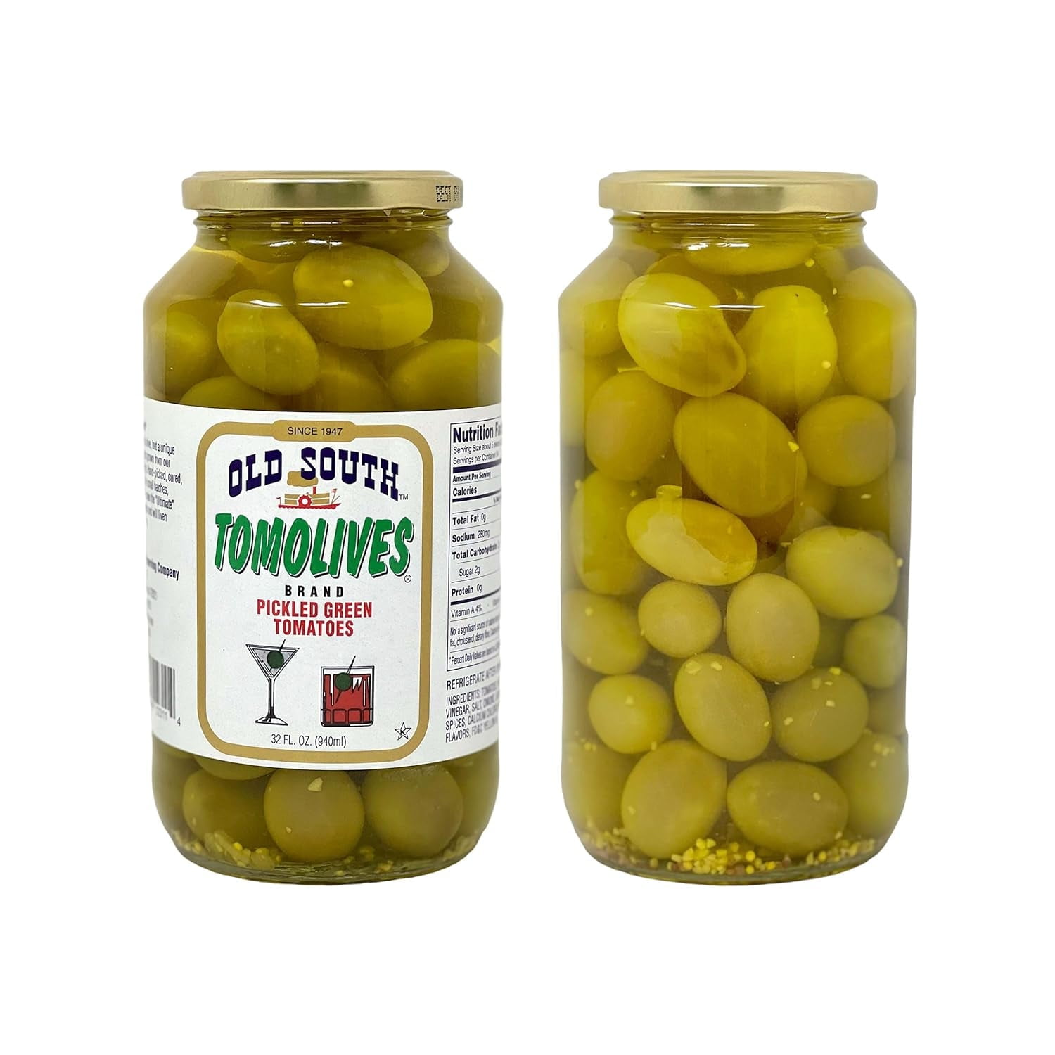 Old South Tomolives (2 Pack, 32 fl oz each) bundled with complementary 4-count Coasters