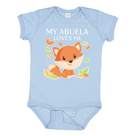

Inktastic My Abuela Loves Me- Little Fox Gift Baby Boy or Baby Girl Bodysuit