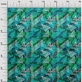 thumbnail image 3 of oneOone Georgette Viscose Teal Green Fabric Abstracts Sewing Fabric By The Yard Printed Diy Clothing Sewing Supplies 42 Inch Wide, 3 of 5