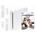 thumbnail image 1 of Nintendo Wii Console White with 2 Sets of Controllers & Mario Kart Bundle System (Refurbished), 1 of 8