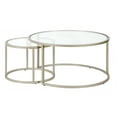 thumbnail image 3 of Evelyn&Zoe Watson Round Nested Coffee Table in Satin Nickel, 3 of 5