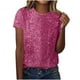 thumbnail image 2 of mfyjkho Tops Casuales Para Mujer, Camisa Informal De Mujer Con Lentejuelas Y Cuello Redondo Tops Para Hacer Ejercicio Xl, 2 of 6