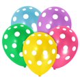 thumbnail image 1 of Way to Celebrate! 12" Multi-color Latex Pearlized Polka Balloons, 8 Count, 1 of 3