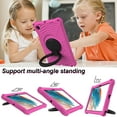 thumbnail image 3 of Kids Friednly Case for Samsung Galaxy Tab A8 10.5" (2022) X200/X205, EVA Foam Shoulder Strap Shockproof Protective Case with Pencil Holder Rotated Handle Bracket Stand Heat Dissipation Cover,Rose, 3 of 9