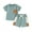 Blue, variant on Elippeo Toddler Boys Summer Outfits 6 12 18 24 Months 3 4 Years Short Sleeve T-Shirt and Contrast Colors Elastic Shorts for 2 Piece Vacation Clothes Set