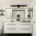 thumbnail image 6 of C Cattleya 4-Light Contemporary Black Aluminum LED Vanity Light with Frosted Acrylic Shade, 6 of 8