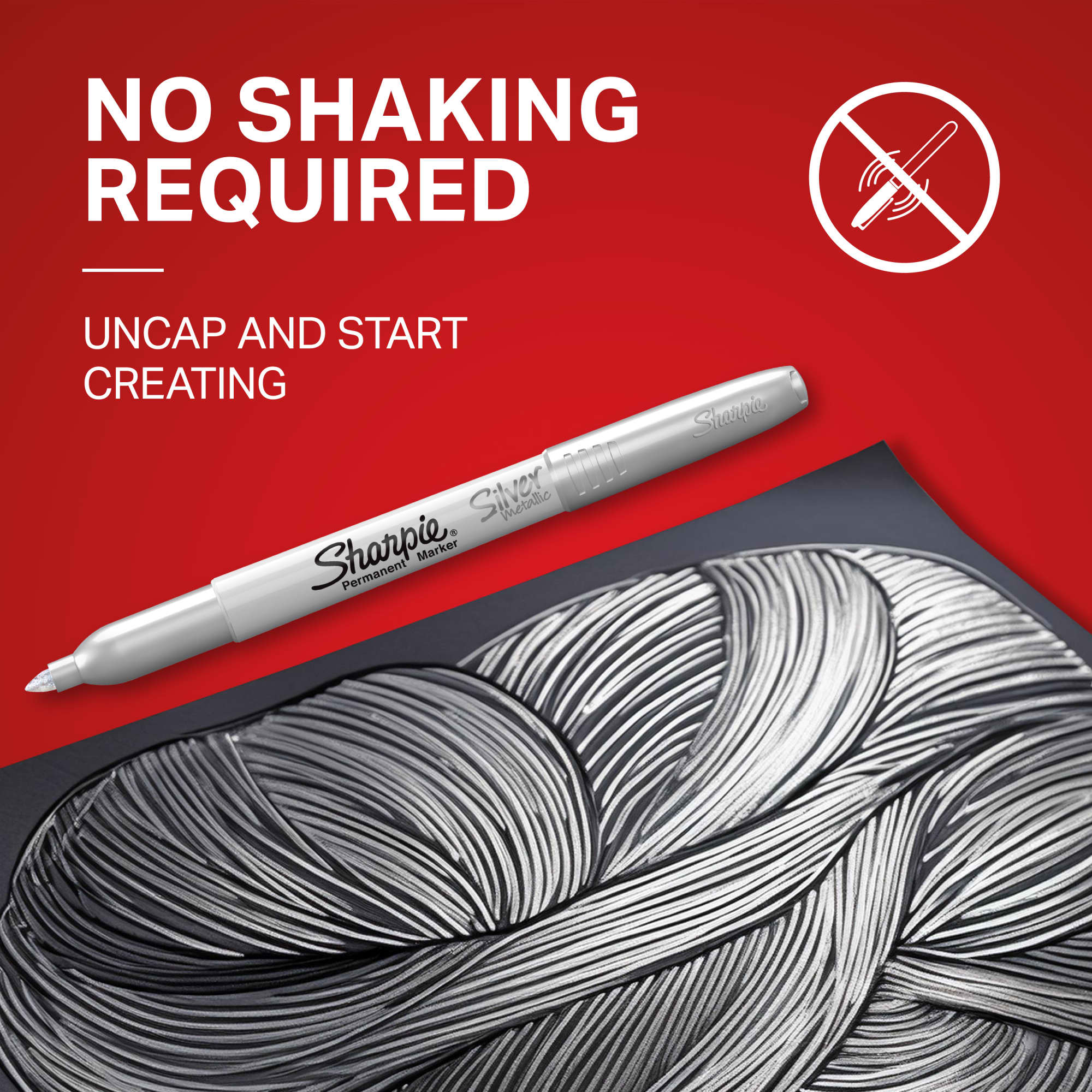 Sharpie Metallic Permanent Markers, Fine Tip, 6 Count photo 4