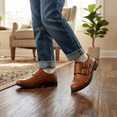 thumbnail image 6 of Josmo BoyS Dress Shoes  Hook and Loop Double Monk Strap Cap Toe Oxford Loafers (Little Kid Toddler), Tan, Size: 10, 6 of 6