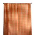 thumbnail image 2 of Poplin Gingham Checkered Window Curtain 56 Inch Wide Orange, 2 of 4
