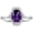 Amethyst, variant on Rings for Women Sterling Silver Ring with 7X5MM Oval Gemstone & Sparkling Diamonds October Pink Ice Jewelry Size 9