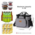 thumbnail image 4 of Bolsa térmica de 15 l, bolsa de picnic, bolsa de almuerzo, bolsa aislada, exterior plegable, 4 of 5