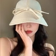 thumbnail image 3 of LinYooLi Chapeau de Pêcheur Beige avec Nœud Papillon pour Femmes, Été Mince Séchage Rapide Protection Solaire, Version Coréenne Polyvalente, Chapeau Tendance Rehausseur de Visage, 3 of 9