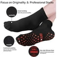 thumbnail image 2 of 4 Pairs Non Slip Socks Hospital Non Skid Sticky Grip Socks Yoga Pilates Socks Men Women, 2 of 4