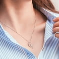 thumbnail image 3 of Cat On The Moon Pendant Cute Fashion Clavicle Necklace, 3 of 3