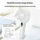 thumbnail image 4 of Rechargeable Handheld Fan 5 Speeds USB Portable Mini Quiet Cooling Fan with Digital Display - White, 4 of 5