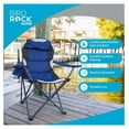 thumbnail image 4 of Padded Camping Folding Chair - Comfortable Outdoor Sports Chairs w/Cup Holder, Portable Carry Bag - for Beach, Park, Soccer, Baseball, Softball, Picnic, Adults - Navy Blue 1 - Pack, 4 of 9