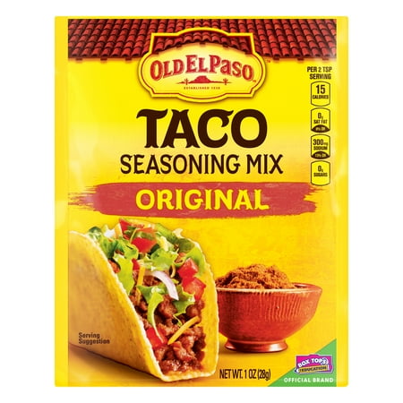 (4 Pack) Old El Paso Taco Original Seasoning Mix, 1 oz (Best Fish Taco Sauce Recipe)