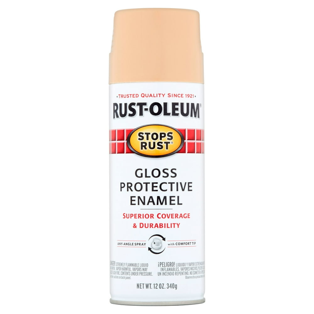 Sand, RustOleum Stops Rust Gloss Spray Paint, 12 oz