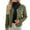 #112-Green, variant on Women's Lightweight Quilted Puffer Jacket, Casual Long Sleeve Button Down Padded Coat with Pockets
