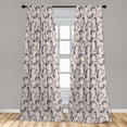 thumbnail image 4 of Ambesonne Paisley Curtains, Flora Bandana Print Art, Pair of 28"x95", Dark Slate Blue and Blush, 4 of 4