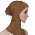 thumbnail image 2 of Miaocao 5 Pack Womens Muslim Mini Hijab Caps Solid Color Modal Islamic Neck Cover Under Scarf Head Wear Cap, 2 of 7