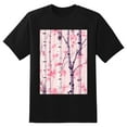 thumbnail image 2 of Plus Size Shirt for Women Black Tops for Women Short Sleeves Shirt for Women Pink Birch Trees 3 T Shirt Crewneck Shirt for Women XL, 2 of 5