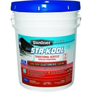 STA-Kool SK-7705 Traditional Acrylic Elastomeric Roof Coating, 5 Gallon (Pack of 1), White, 640 Fl Oz