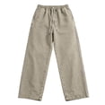 thumbnail image 3 of Adeawade Mens Pant Wide Leg Washed Trousers Relaxed Fit Everyday Wear Pants Mid Waist Jogger Trousers Soft Clothes 4Xl Khaki, 3 of 3