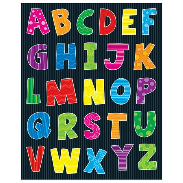 Alphabet Uppercase Letters Shape Stickers, 156 Sti