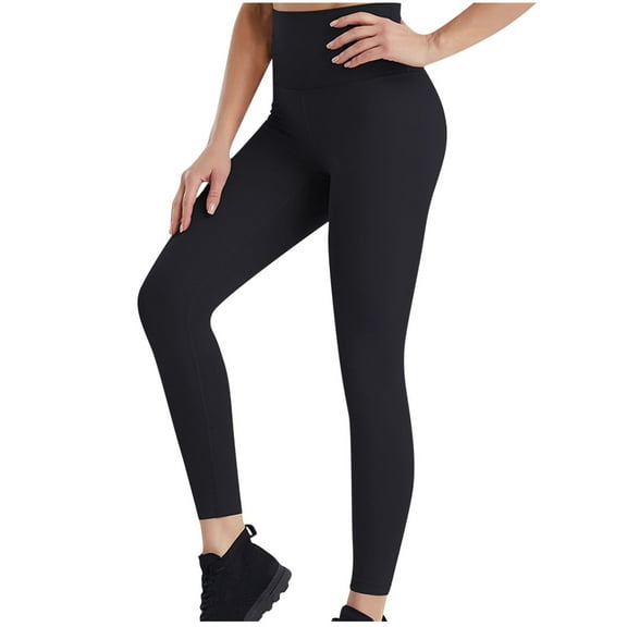 Mgmyaa Leggings for Women Butt Lift High Waisted Tummy Control No See-Through Yoga Pants Workout Running Leggings, Black M