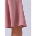 thumbnail image 5 of INSPIRE CHIC Women's High Waist Flare Hem Elegant Work Midi Fishtail Skirt L Pink, 5 of 6