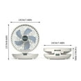 thumbnail image 2 of Boreal Craft Desktop Wall Mounted Fan Outdoor USB Fan Portable Folding Fan Oscillating Fan Wall Mount Outdoor Room Fan Growing Tent with Lights And Fan Little Fans with Clips Tent for Loft Bed Small, 2 of 7