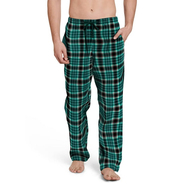 Jockey Men's Sleepwear Flannel Jogger, Book Smart Plaid, XL at